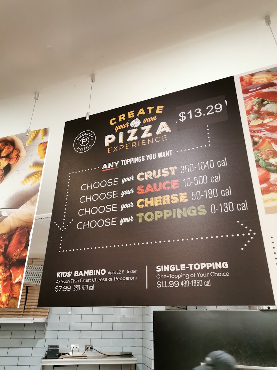 Pieology Pizzeria Menu - Image 1
